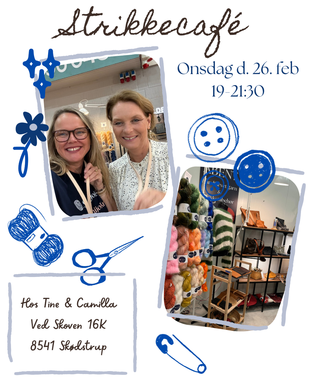 26. Februar: Strikkecafé 19:00-21:30