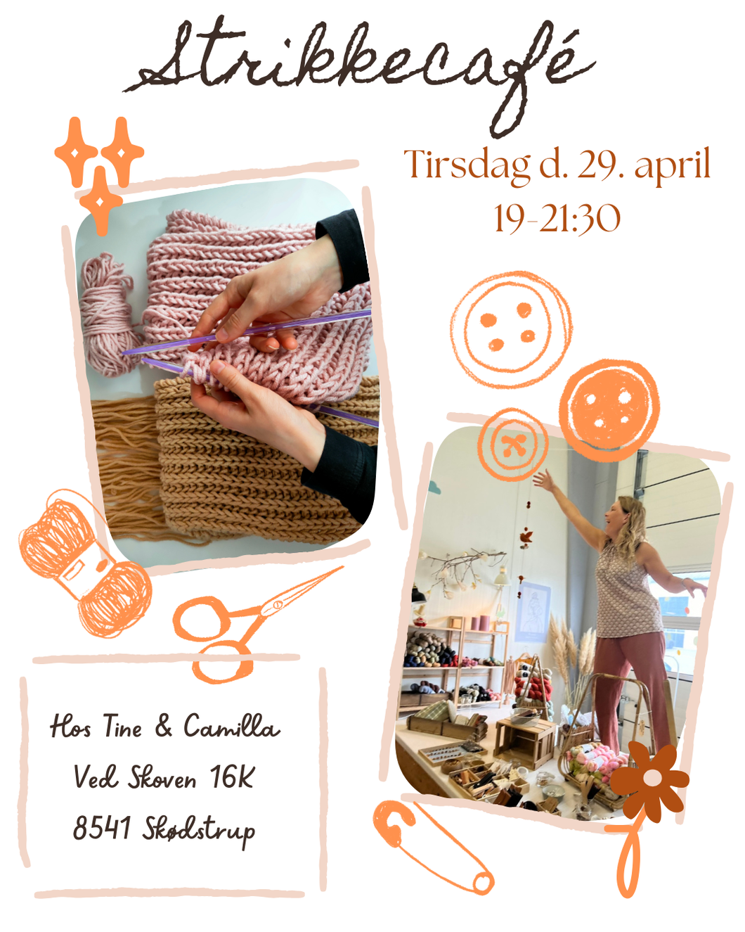 29. April: Strikkecafé 19:00-21:30