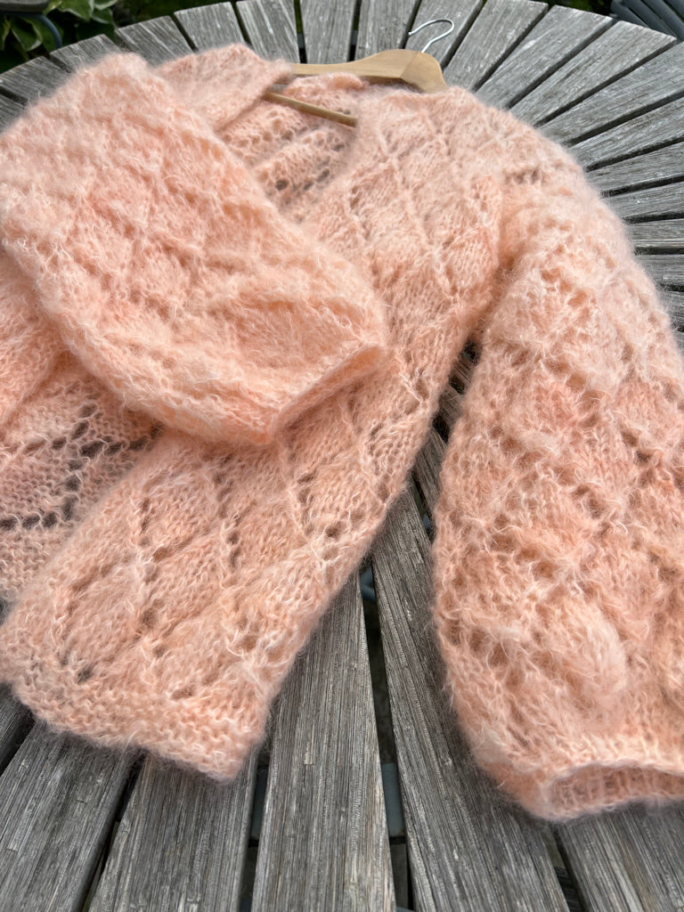 K*H様 DIAMOND HEAVY MOHAIR CARDIGAN Mega Diamonds Cardigan (DK) – CamijoKnit