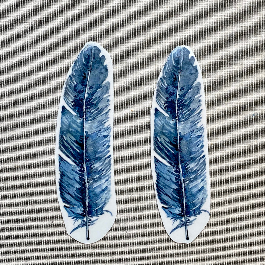 Sticker: Blue feather