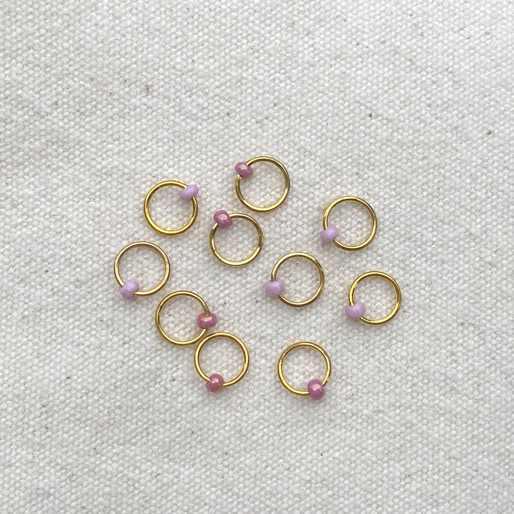 Gold with light pink and dark pink pearl (S)